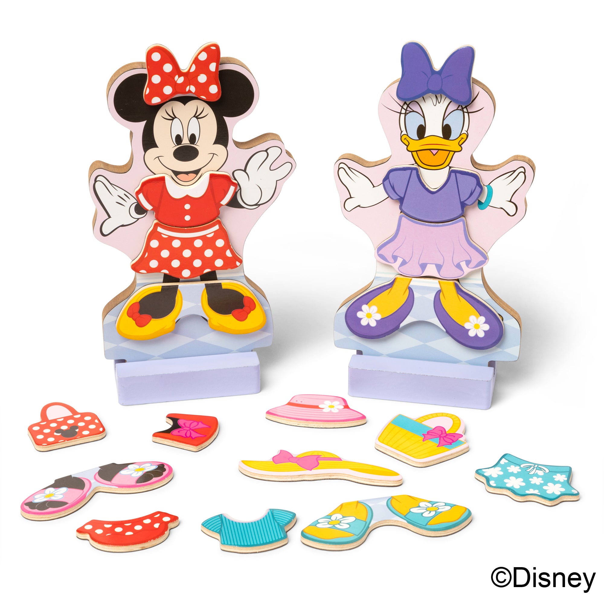 Disney Minnie & Daisy Deluxe Wooden Magnetic Dress-Up