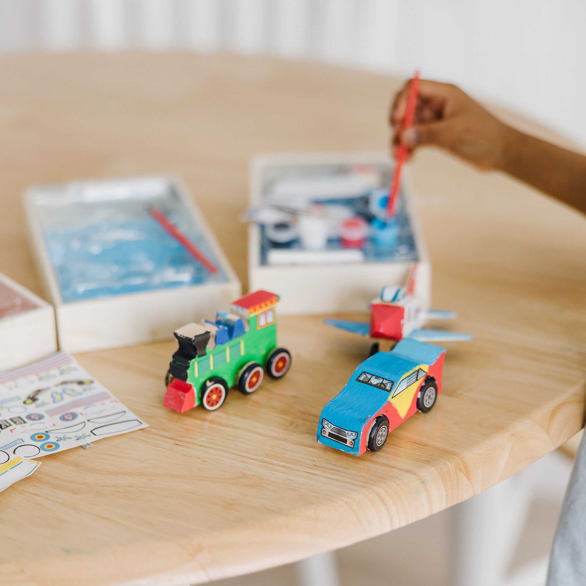 Createed by Me!™ Vehicle Craft Kit 3-Pack: Plane. Train. Race Car - Image 2
