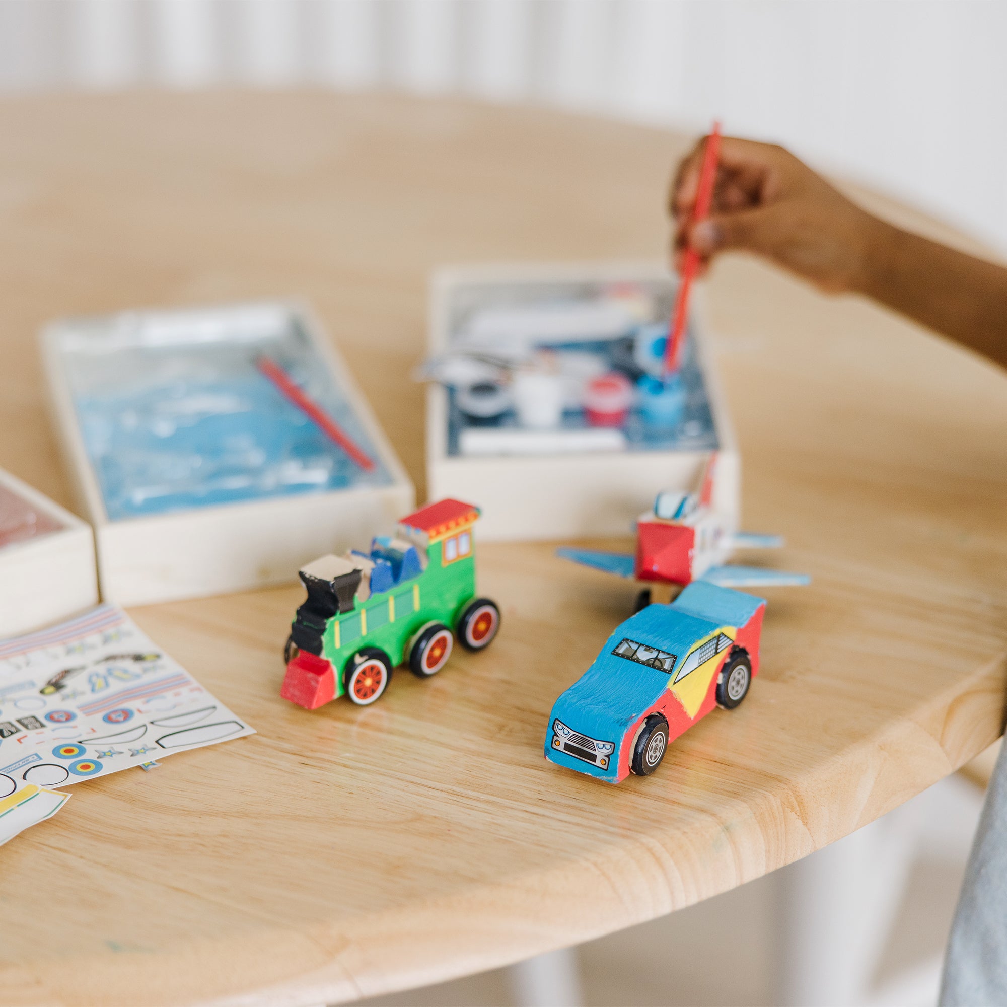 Createed by Me!™ Vehicle Craft Kit 3-Pack: Plane. Train. Race Car - Image 10