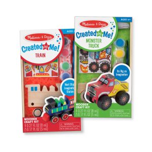 Created by Me!™ Vehicles Craft Kit 2-Pack: Monster Truck. Train