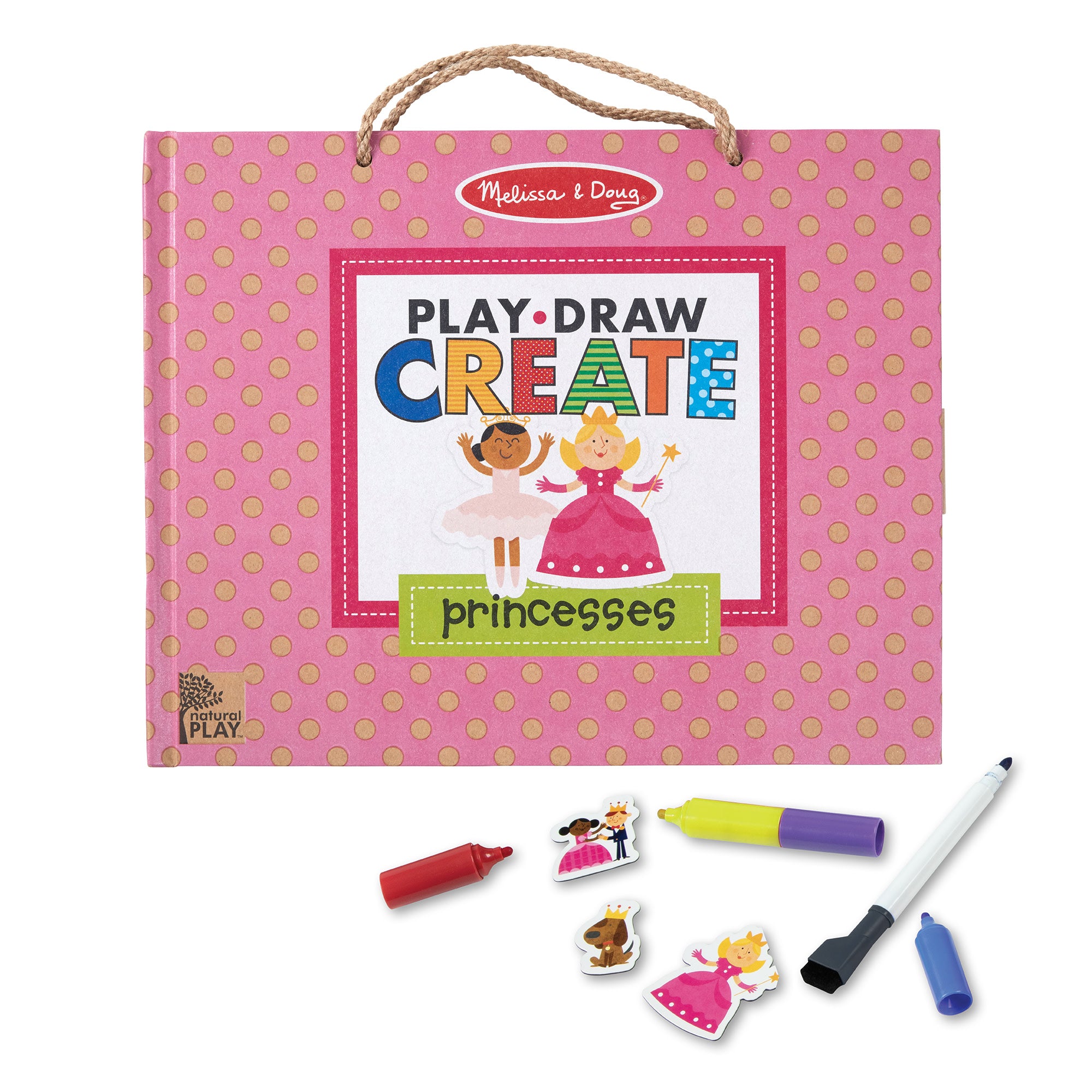 Natural Play: Play. Draw. Create Reusable Drawing & Magnet Kit – Princesses