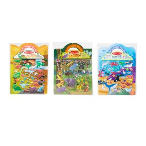 Puffy Sticker Play Set 3-Pack: Safari. Dinosaur. Ocean