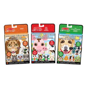 Make-A-Face Reusable Sticker Pad 3-Pack: Safari. Farm. Pets
