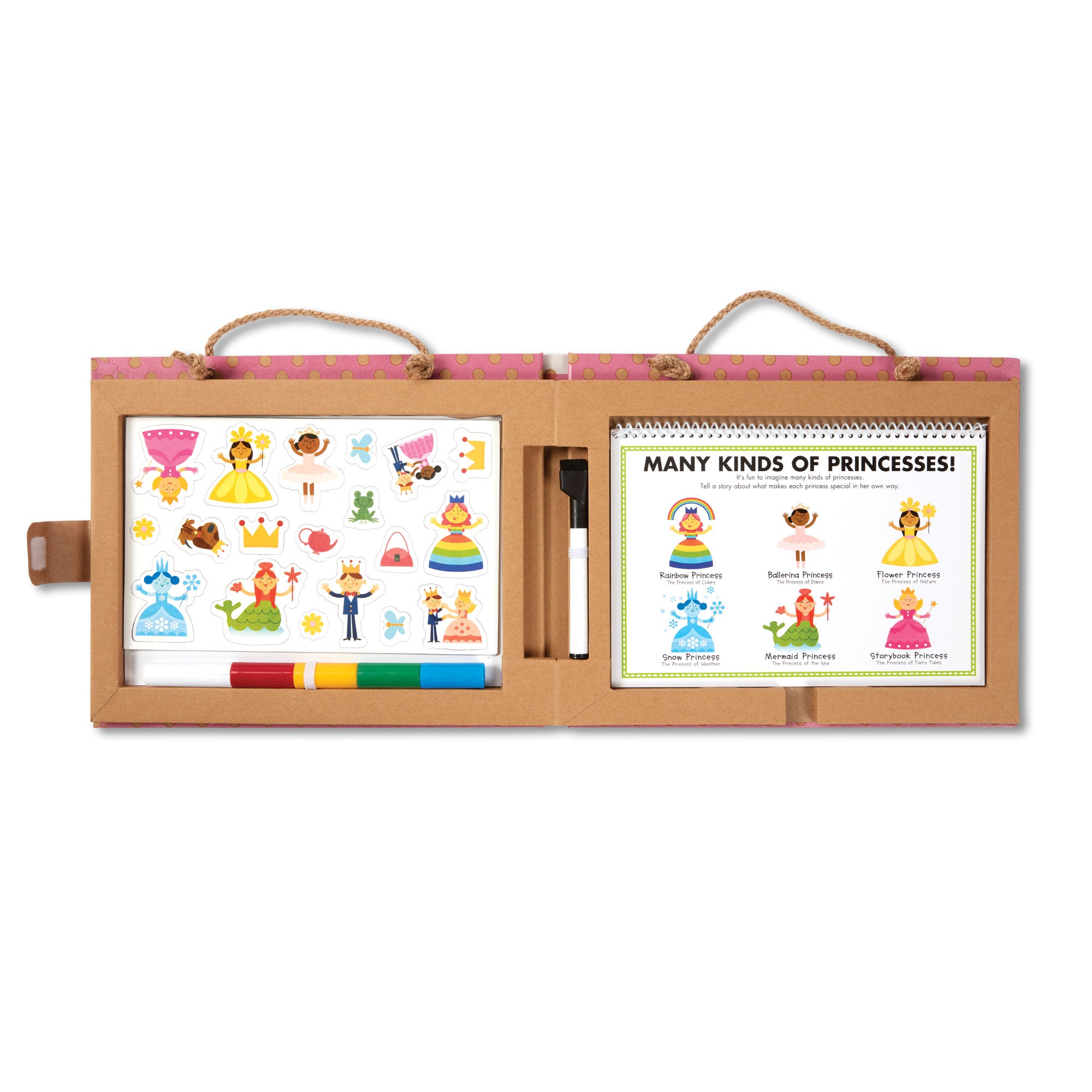 Natural Play: Play. Draw. Create Reusable Drawing & Magnet Kit – Princesses - Image 4