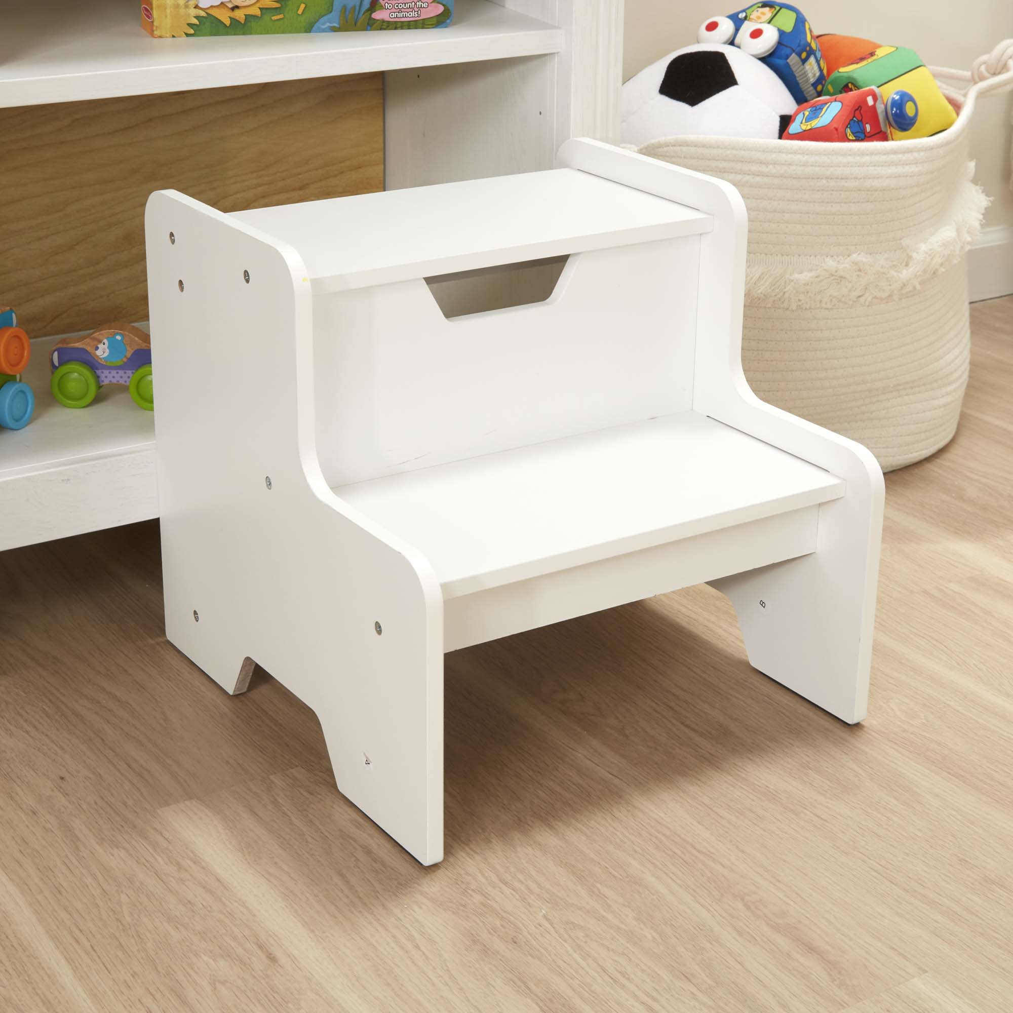 Wooden Step Stool - White - Image 9