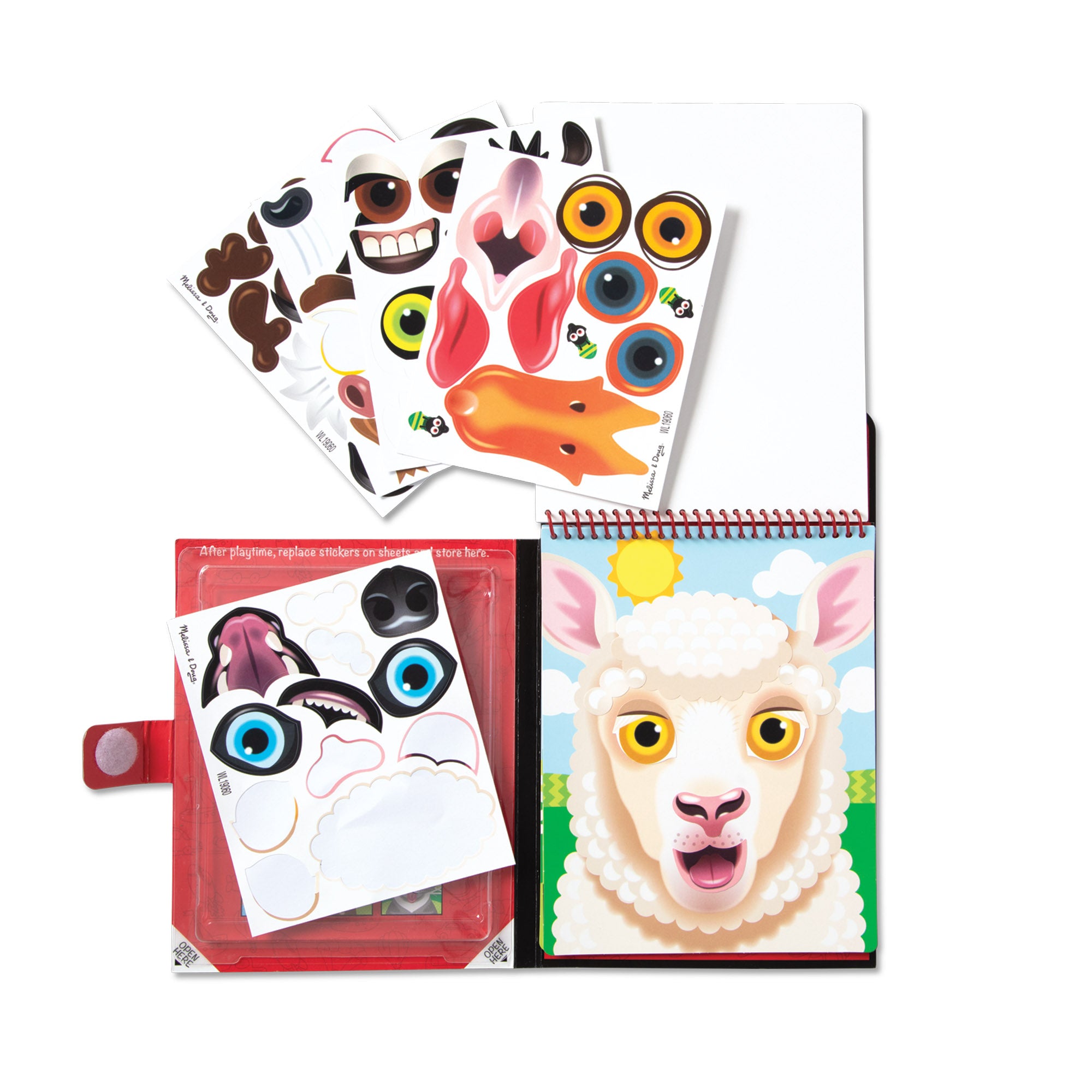 Make-a-Face – Farm Reusable Sticker Pad – On the Go Travel Activity - Image 4