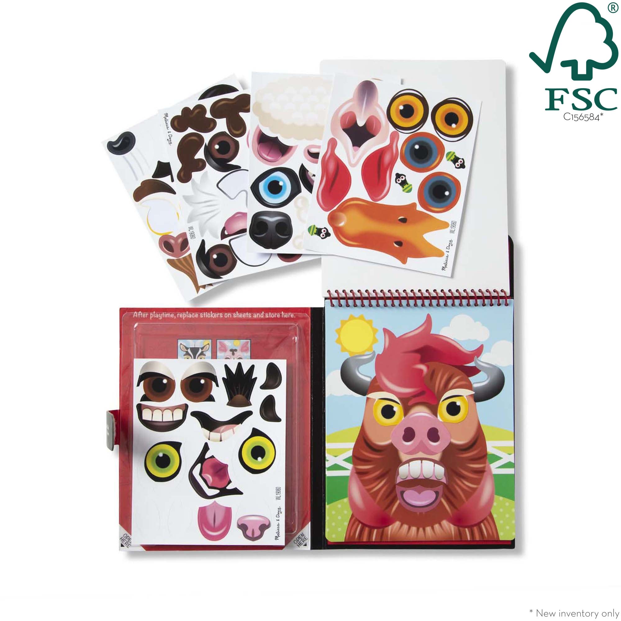 Make-a-Face – Farm Reusable Sticker Pad – On the Go Travel Activity - Image 3
