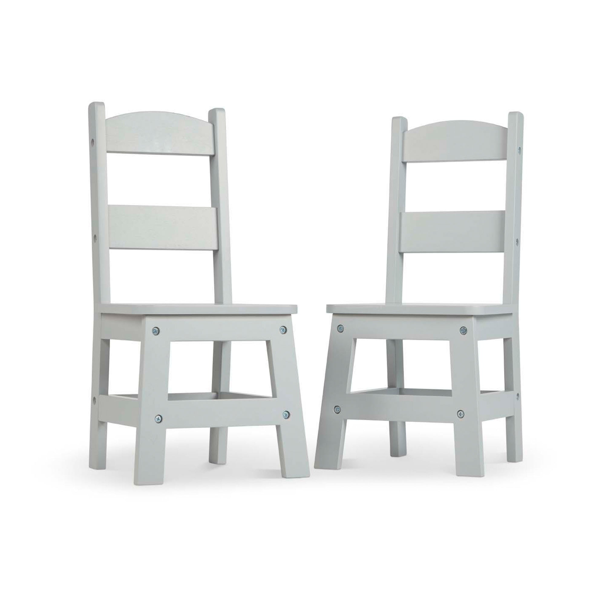 Child's Wooden Chair Pair – Gray - Image 8