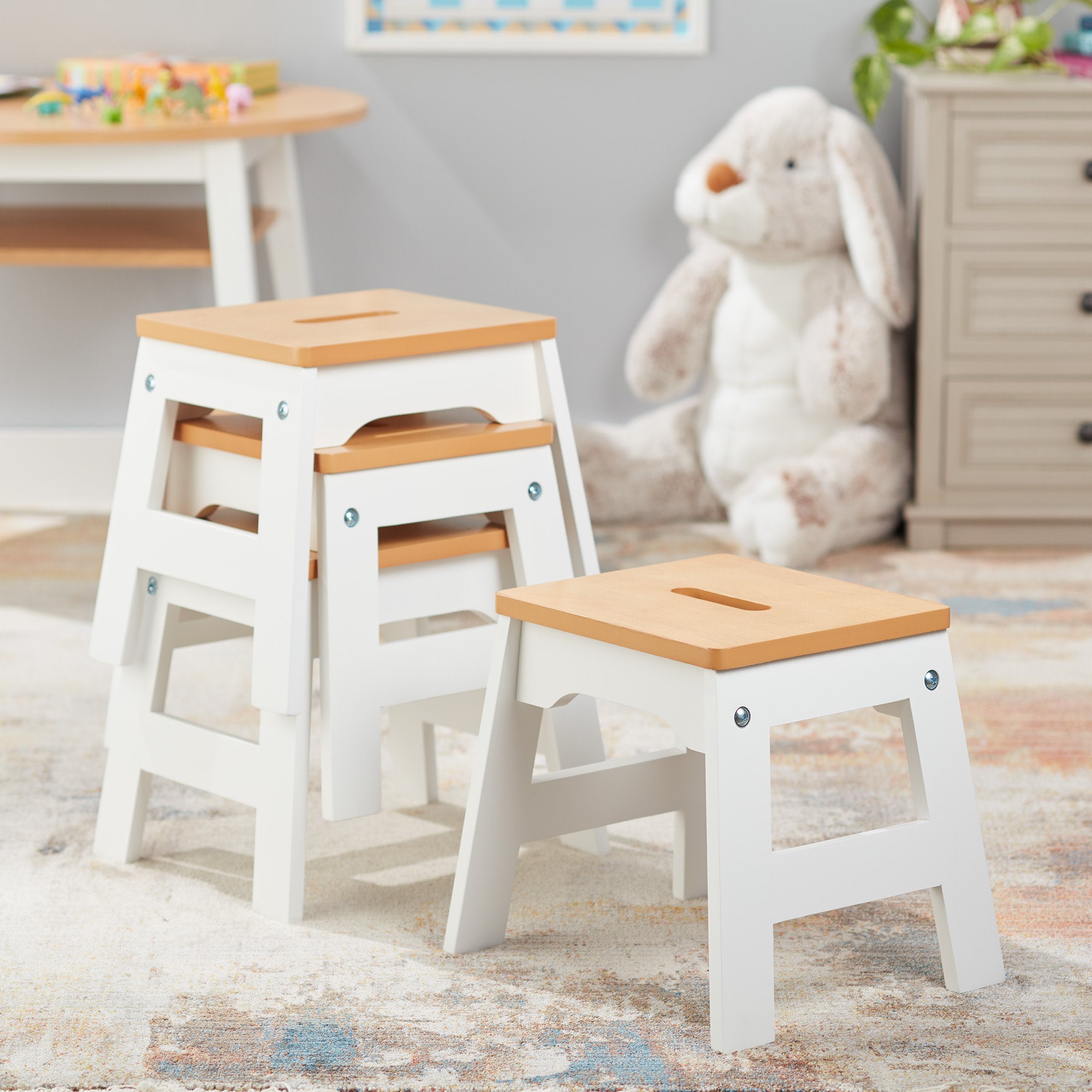 Wooden Stools – Set of 4 - Image 3