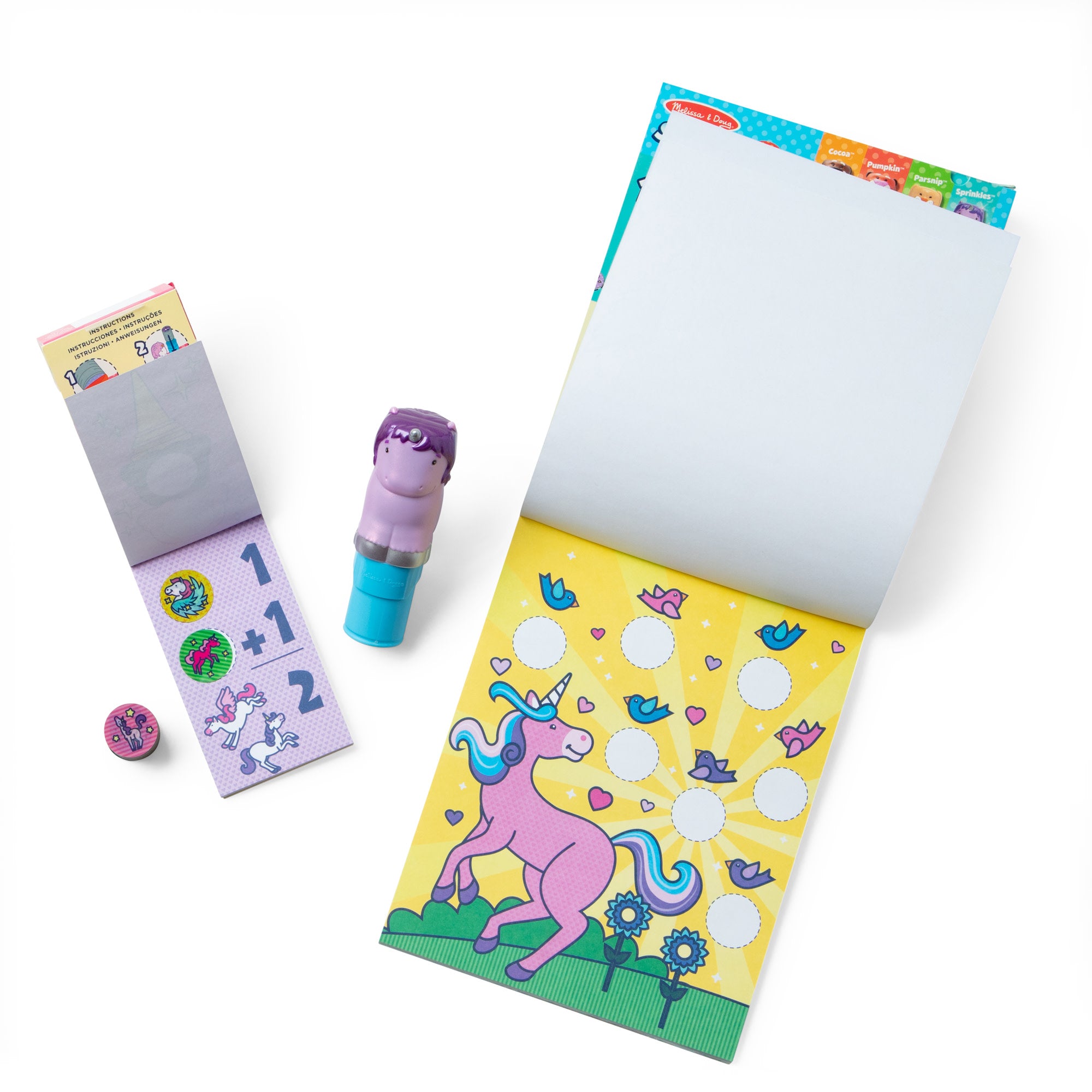 Sticker WOW!™ Purple Unicorn Bundle: Activity Pad & Sticker Stamper + Mini Activity Pad and 200 Refill Stickers - Image 3