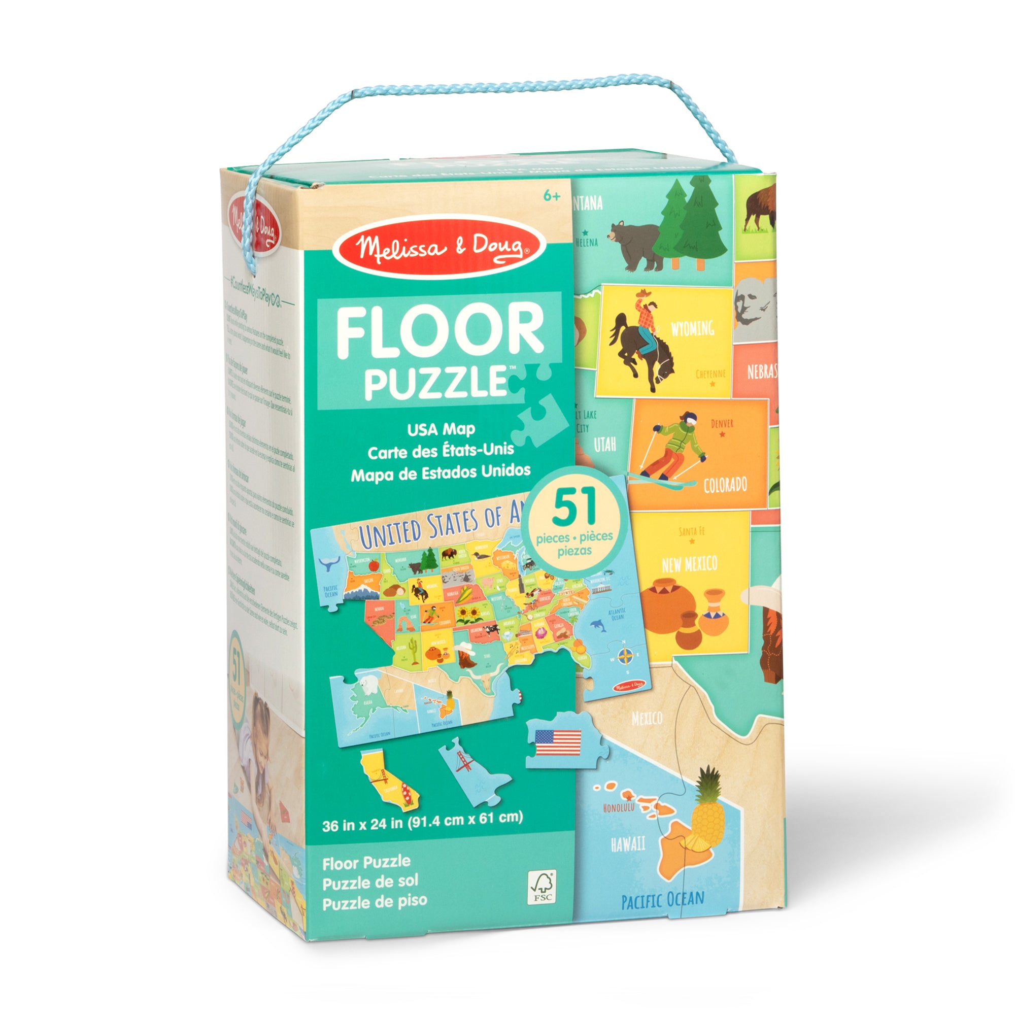 Map Floor Puzzle - 51 Pieces - Image 9