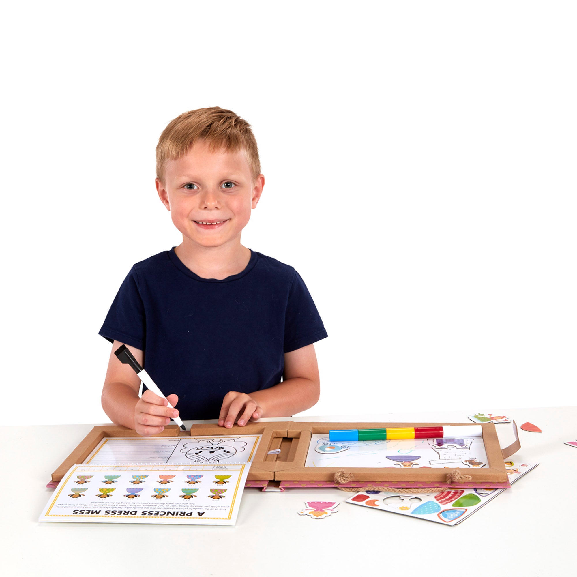 Natural Play: Play. Draw. Create Reusable Drawing & Magnet Kit – Princesses - Image 8
