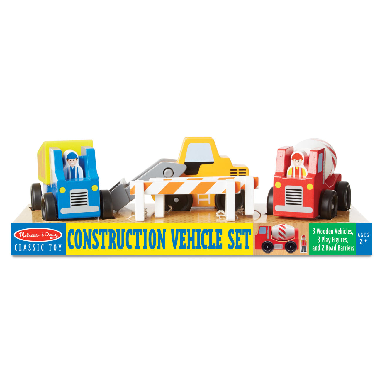 Classic Wooden Toy Construction Vehicle Set - Image 3