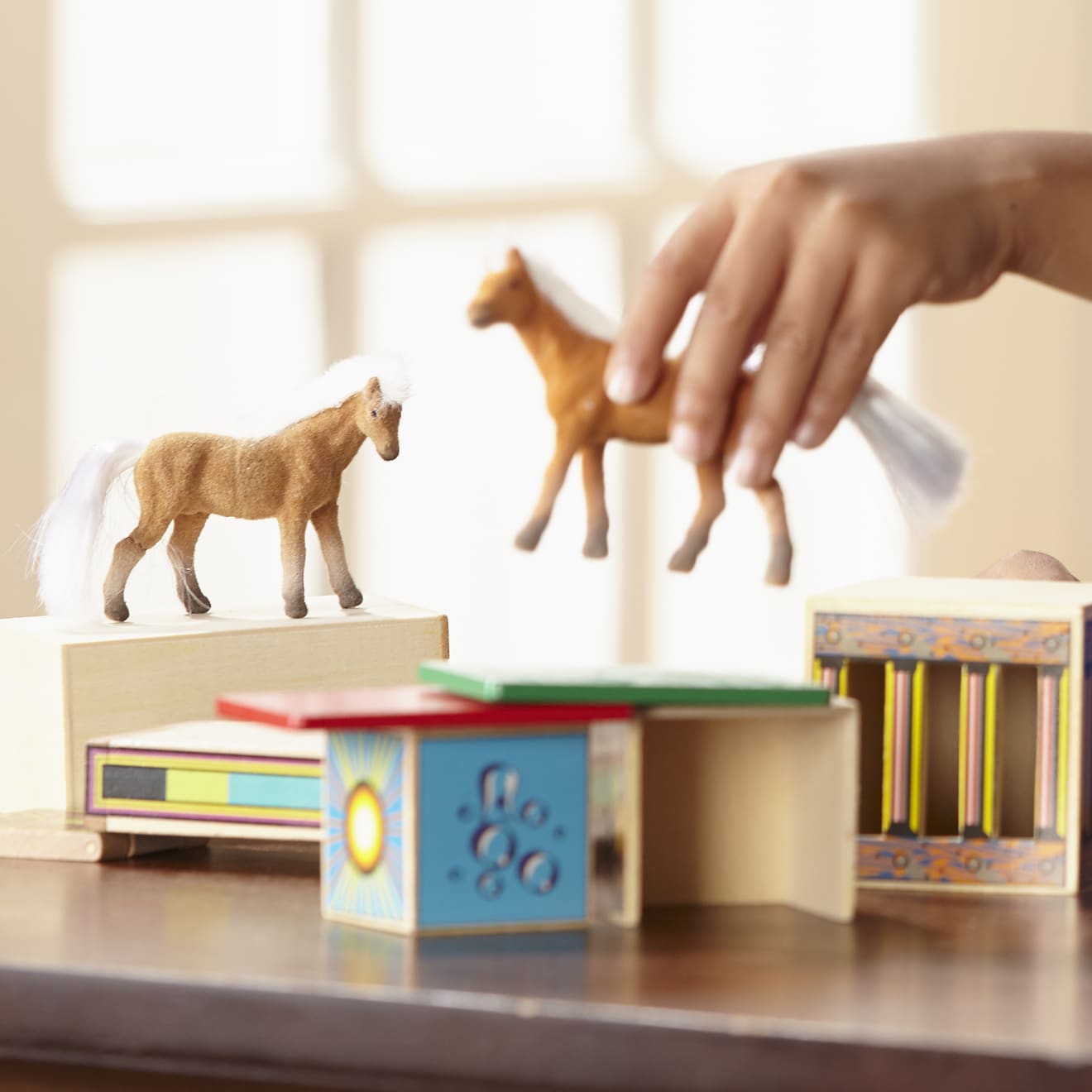 Horse Carrier Wooden Vehicles Play Set - Image 6