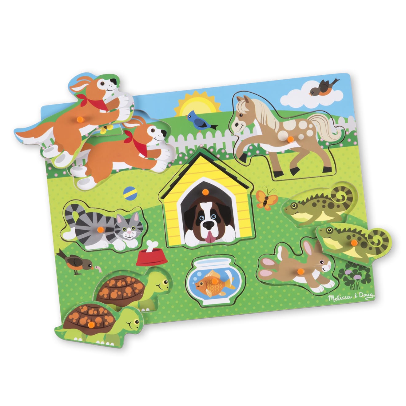 Pets Peg Puzzle - 8 Pieces - Image 4