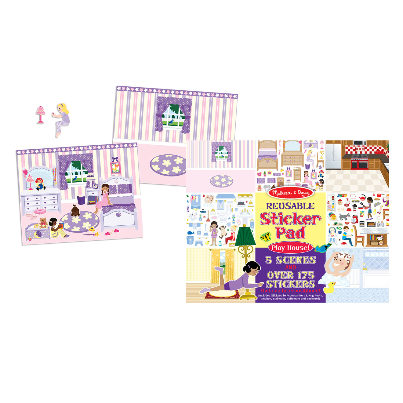 Reusable Sticker Pad Bundle - Fairy. Princess. Dress-Up. and Play House - Image 3