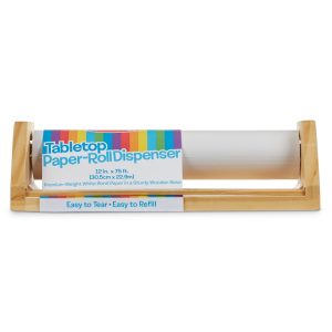 Wooden Tabletop Paper Roll Dispenser
