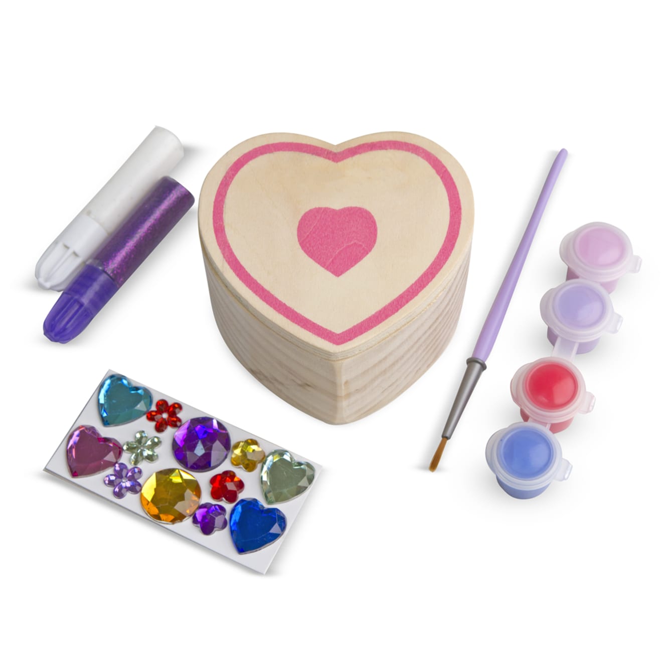 Decorate-Your-Own Wooden Heart Box - Image 3