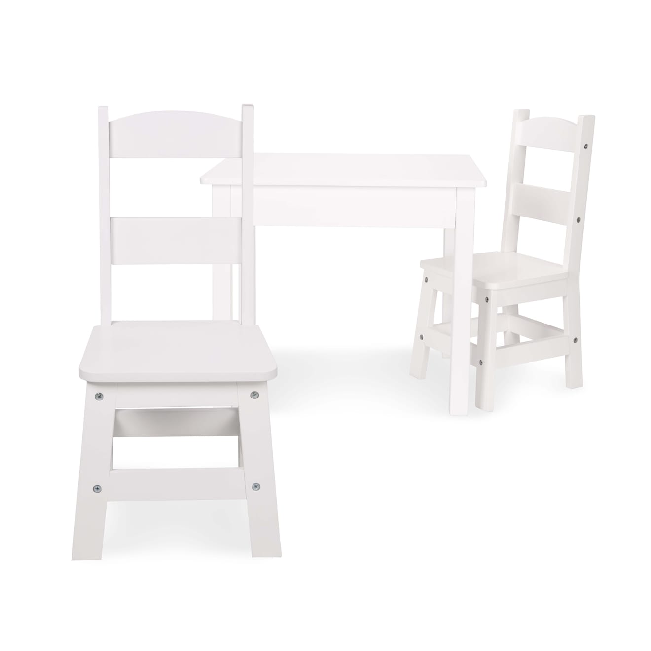 Wooden Table & Chairs - White - Image 4