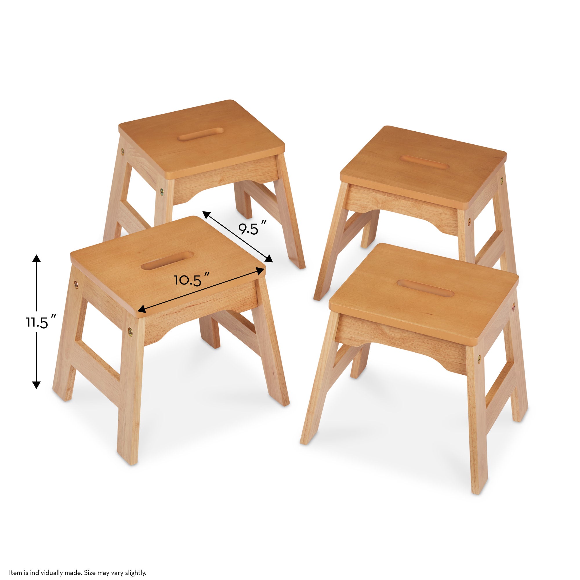 Wooden Stools – Set of 4 - Image 3
