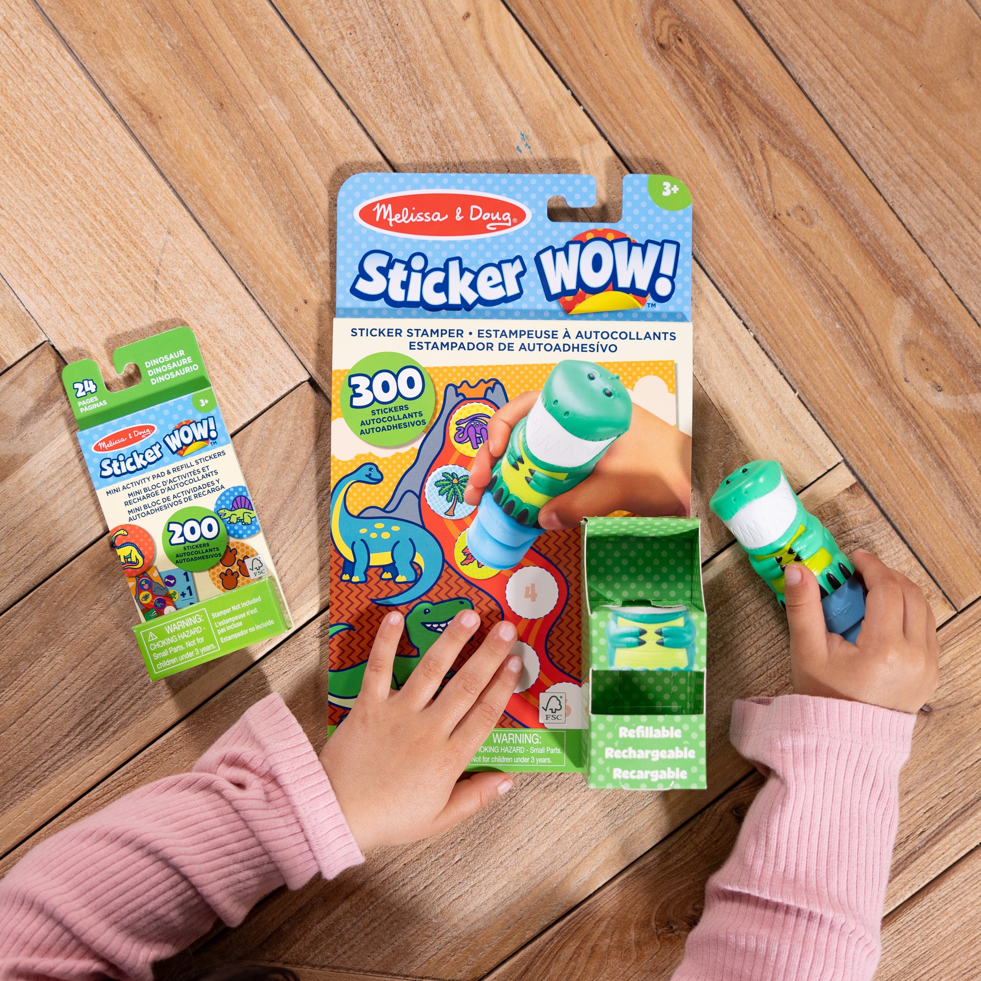 Sticker WOW!™ Dinosaur Bundle: Activity Pad & Sticker Stamper + Mini Activity Pad and 200 Refill Stickers - Image 10