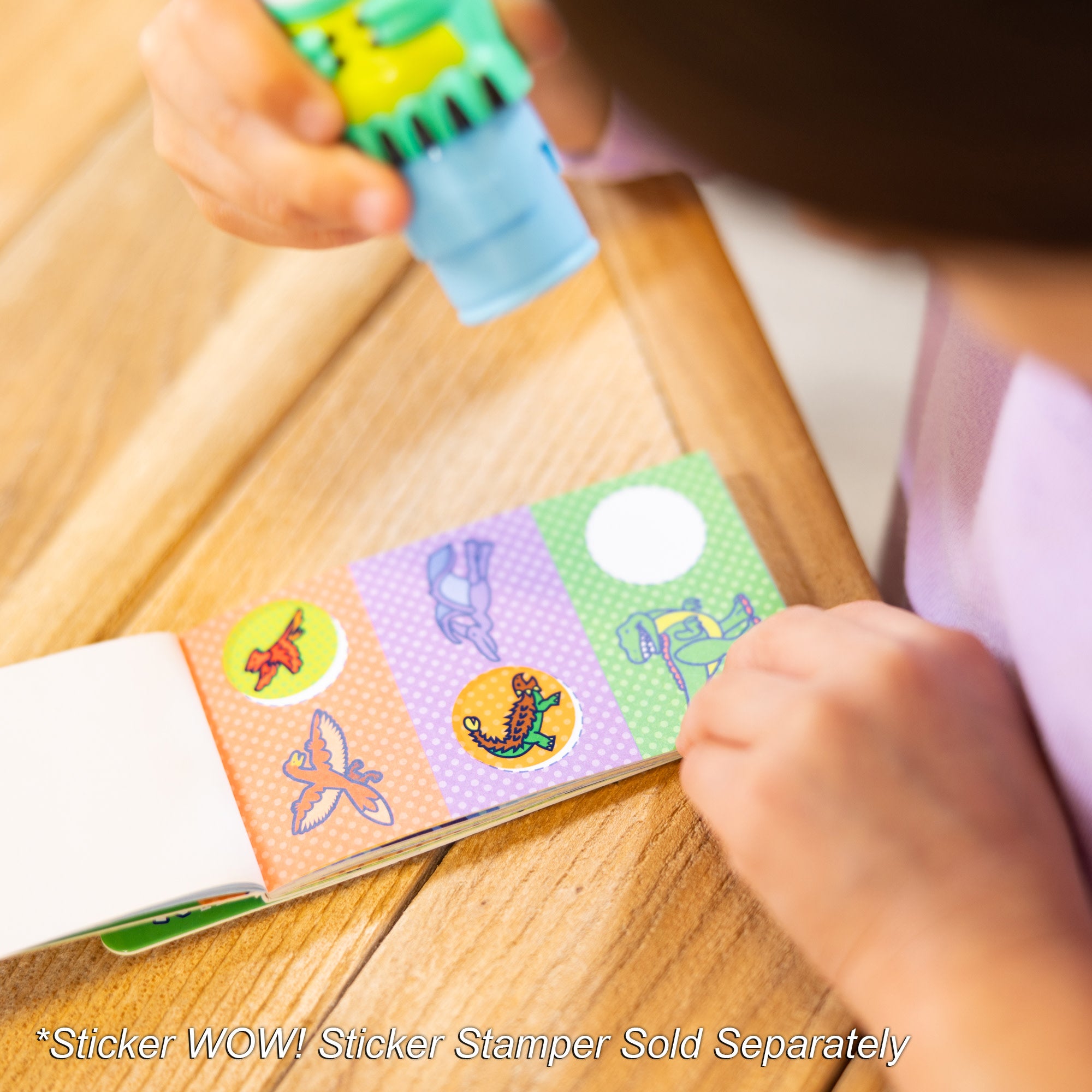 Sticker WOW!® Mini Activity Pad & Refill Stickers - Dinosaur (200+ Stickers. Stamper Not Included) - Image 2