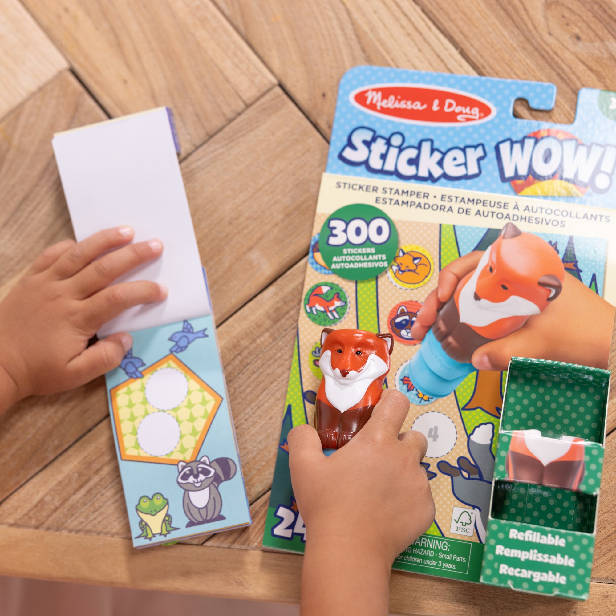 Sticker WOW!™ Fox Bundle: Activity Pad & Sticker Stamper + Mini Activity Pad and 200 Refill Stickers - Image 6