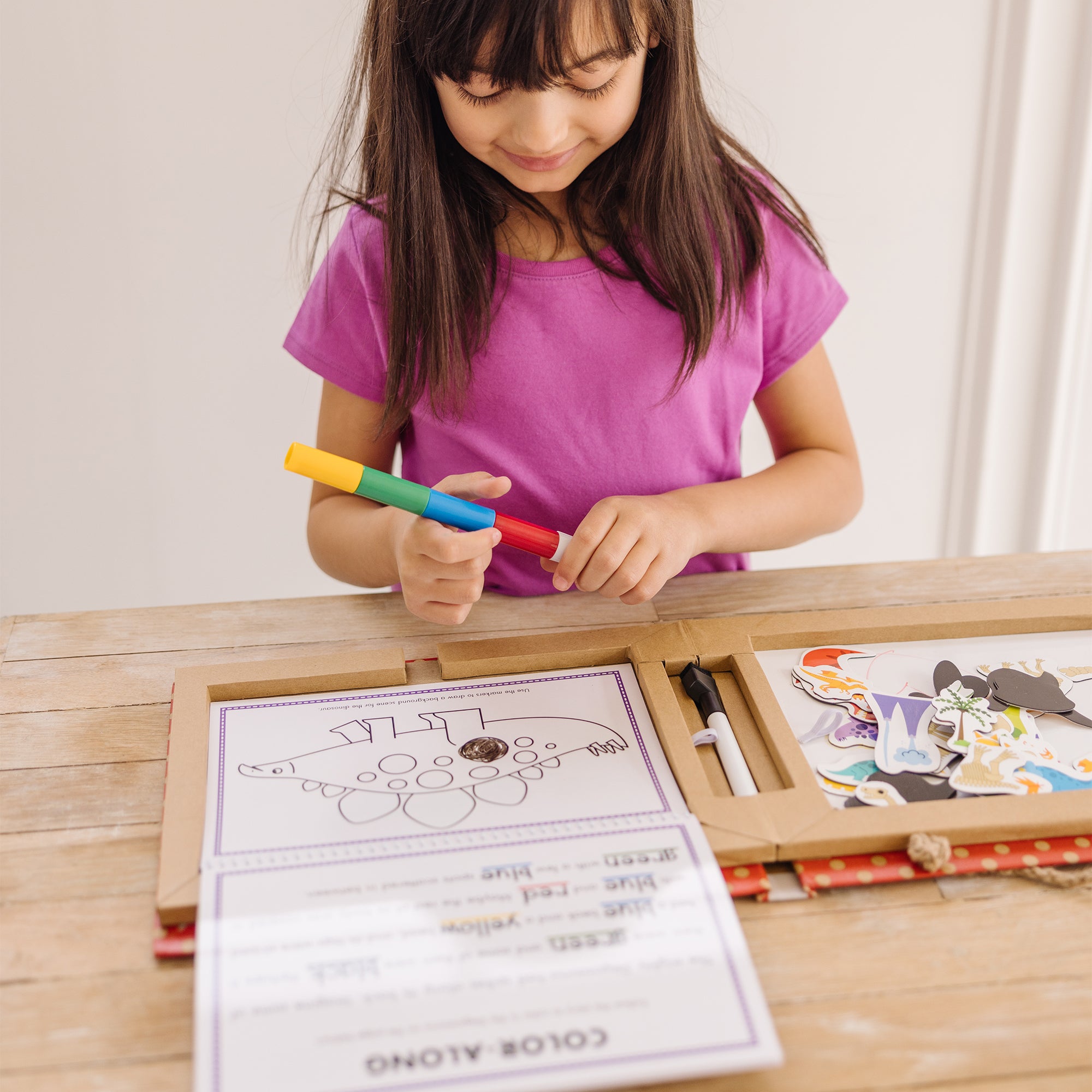 Natural Play: Play. Draw. Create Reusable Drawing & Magnet Kit – Dinosaurs - Image 10