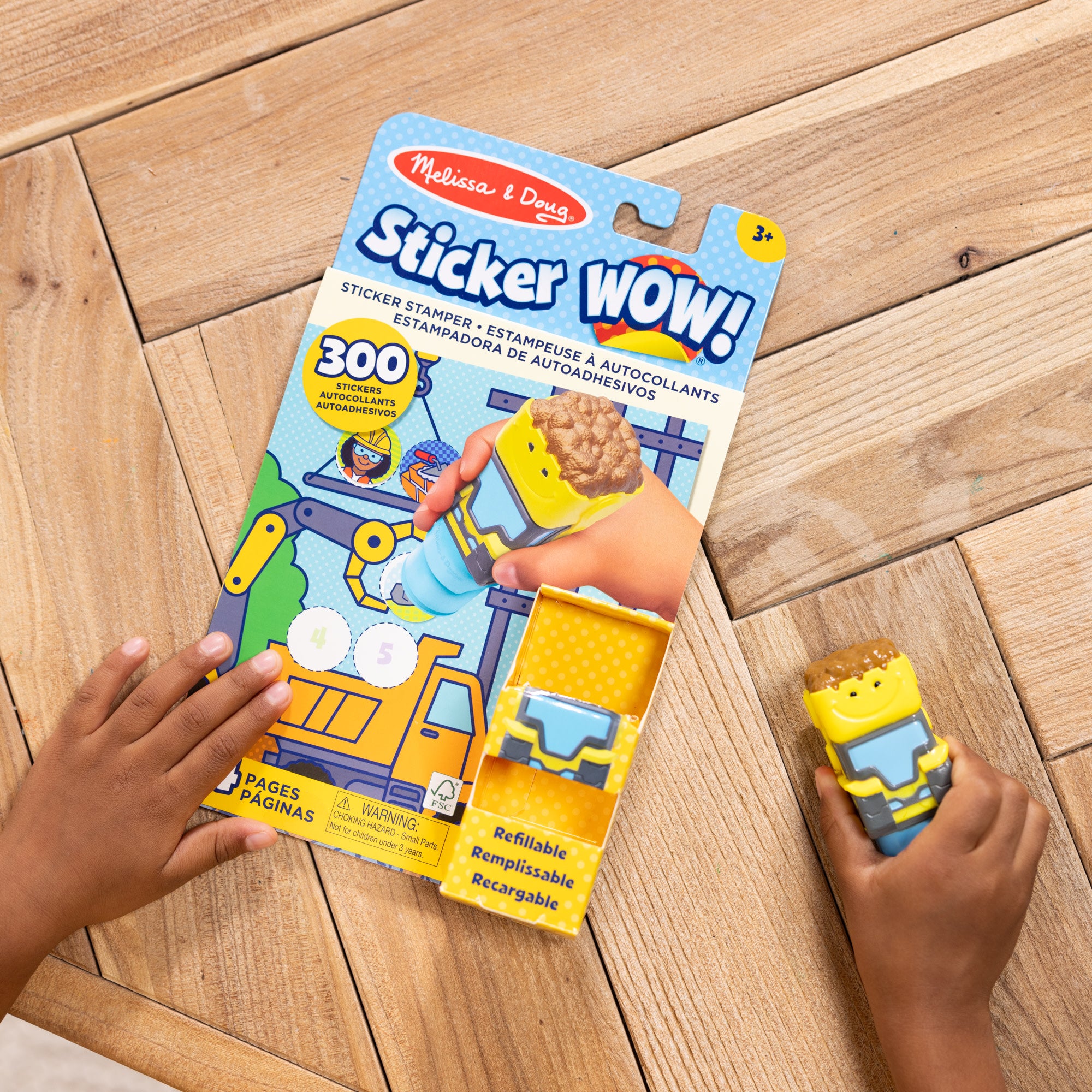 Sticker WOW!™ Bulldozer Bundle: Activity Pad & Sticker Stamper + Mini Activity Pad and 200 Refill Stickers - Image 5