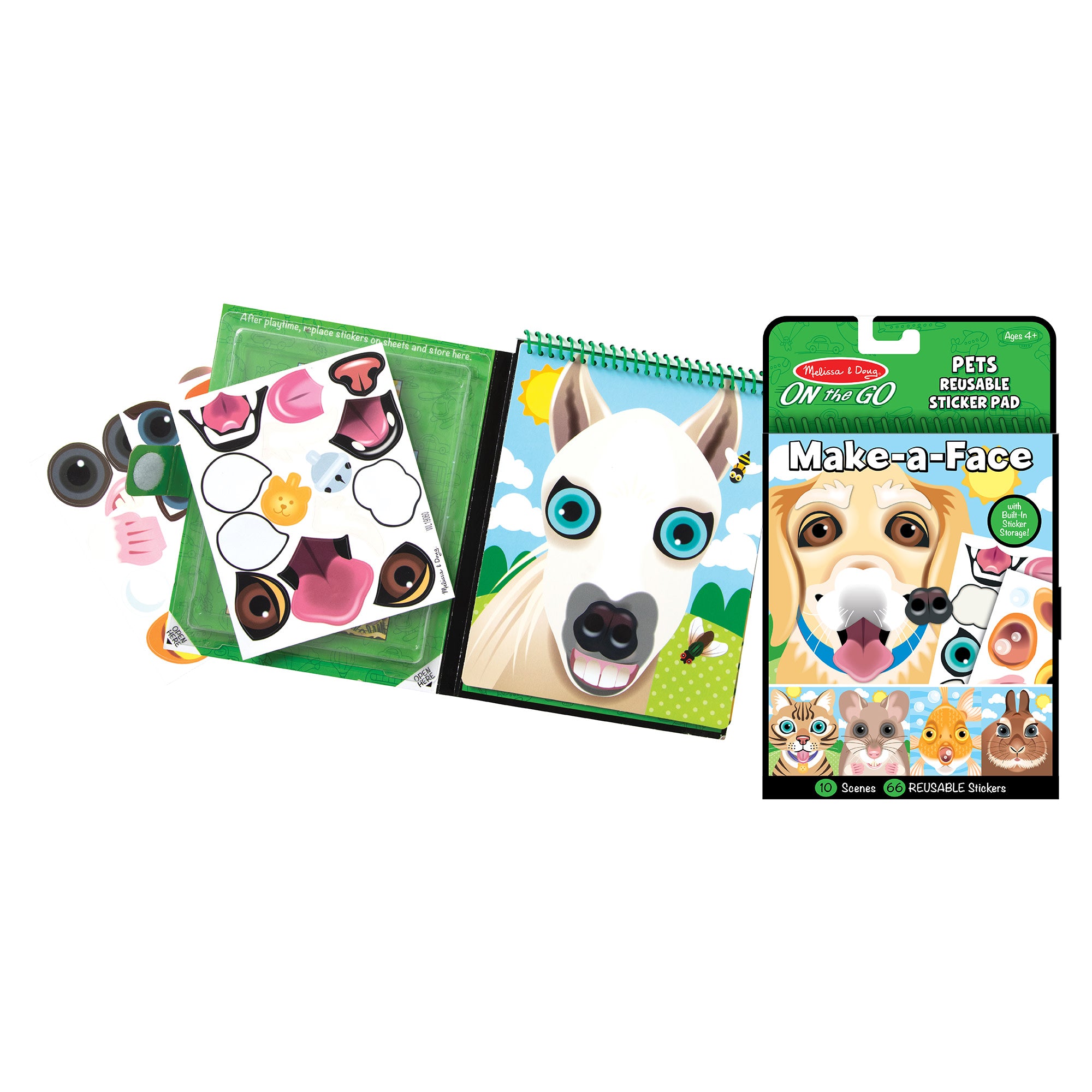 Make-a-Face – Pets Reusable Sticker Pad – On the Go Travel Activity - Image 9