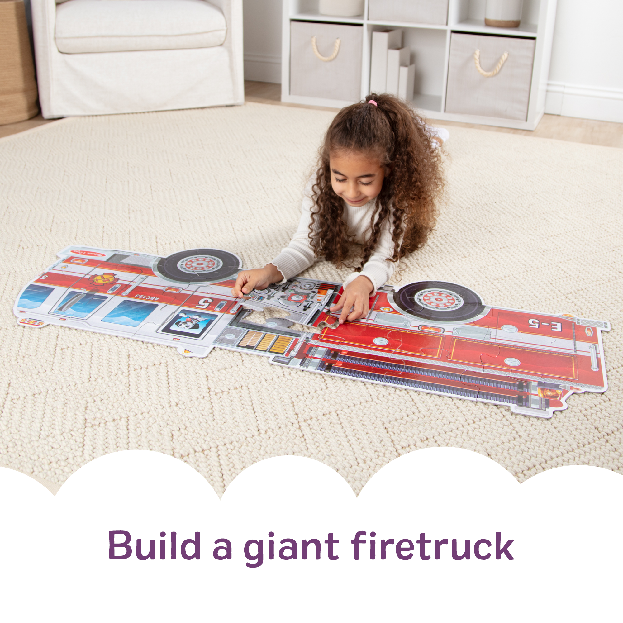 Giant Fire Truck Floor Puzzle - 24 Pieces - Image 5
