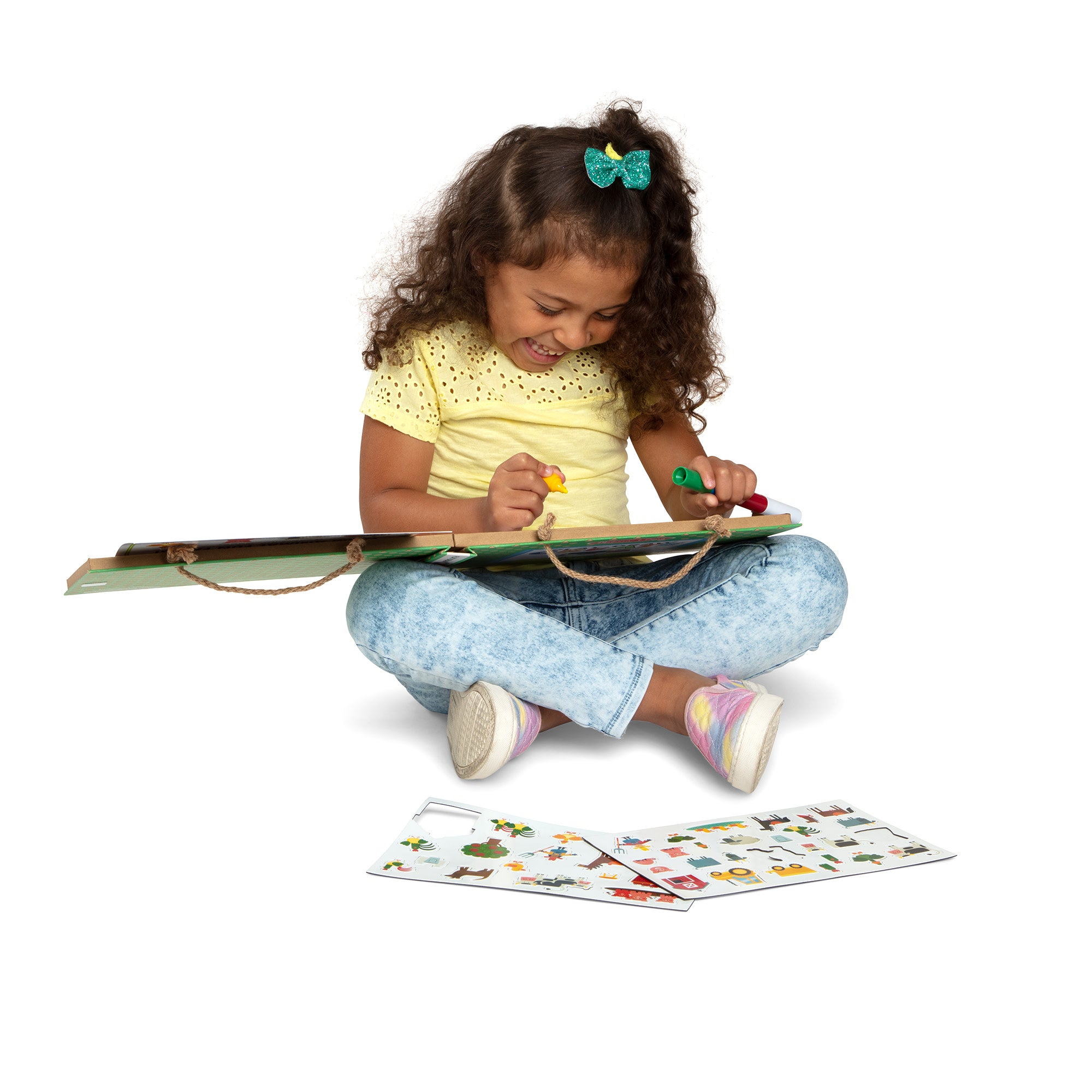 Natural Play: Play. Draw. Create Reusable Drawing & Magnet Kit – Farm - Image 6