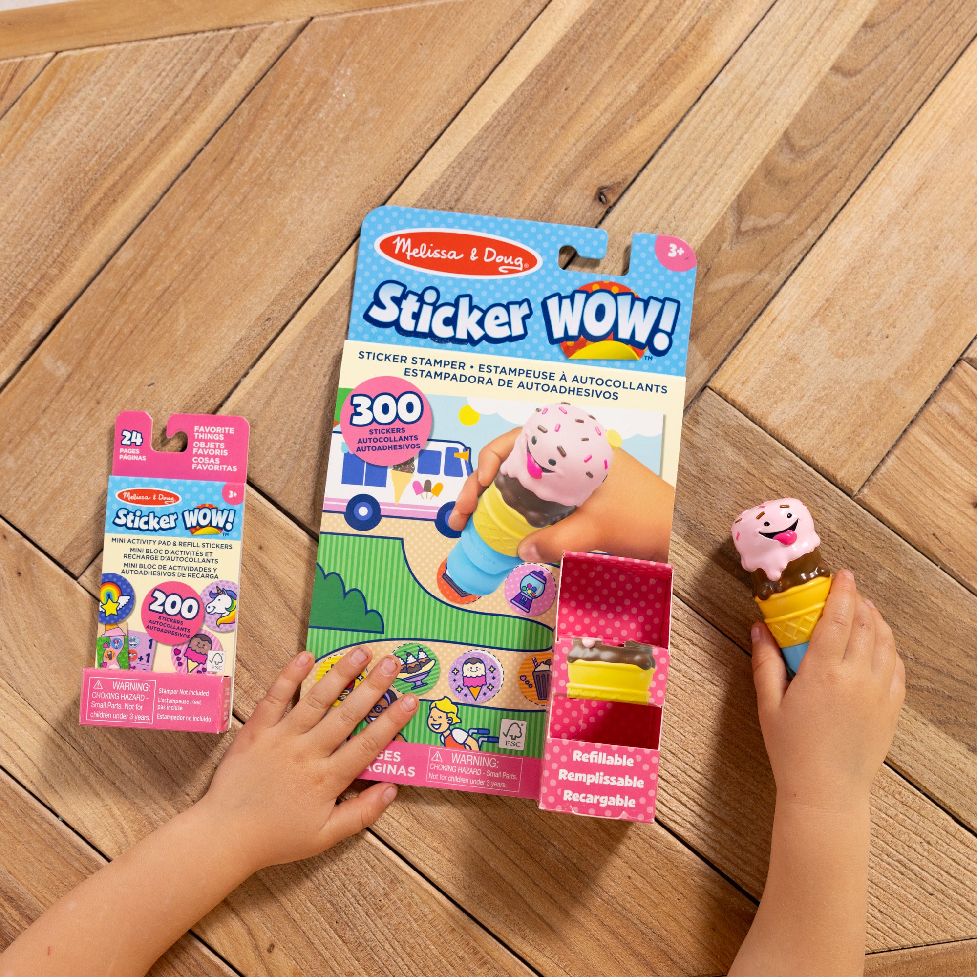 Sticker WOW!™ Ice Cream Bundle: Activity Pad & Sticker Stamper + Mini Activity Pad and 200 Refill Stickers - Image 2