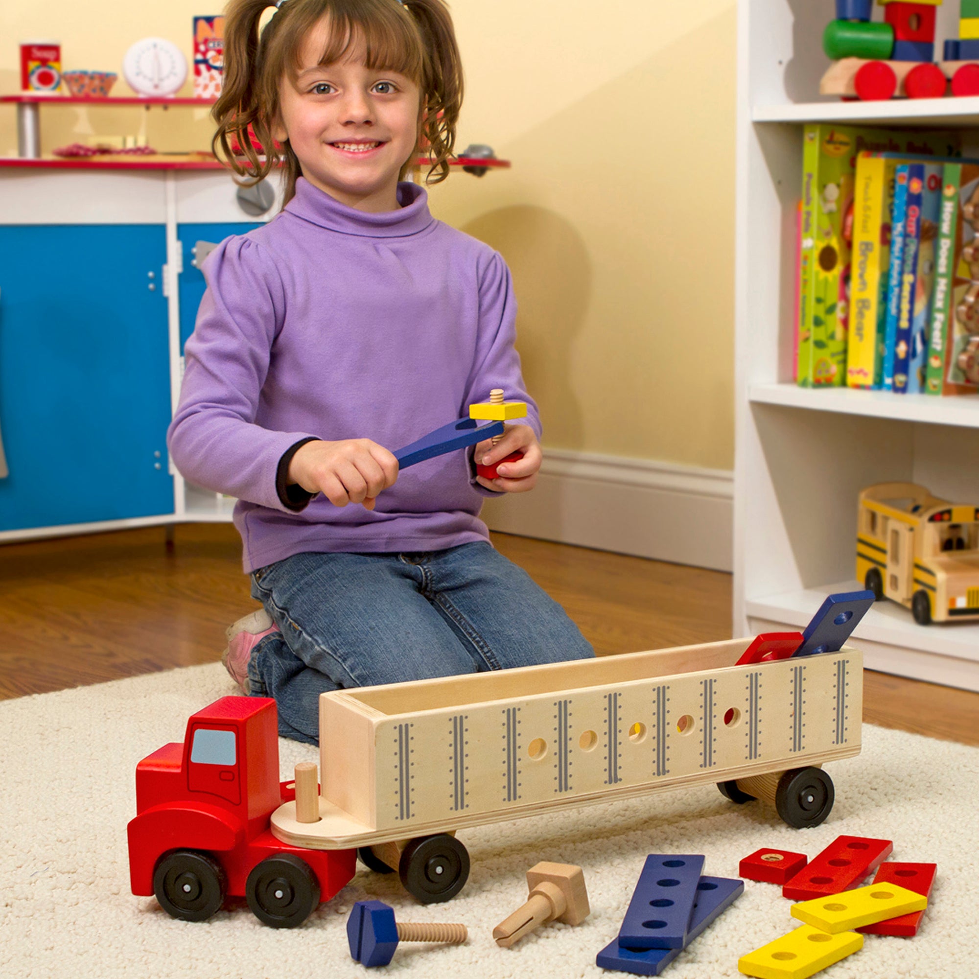 Wooden Big Rig Building Set - Image 10